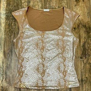 XOXO Fitted Cap Sleeve Blouse